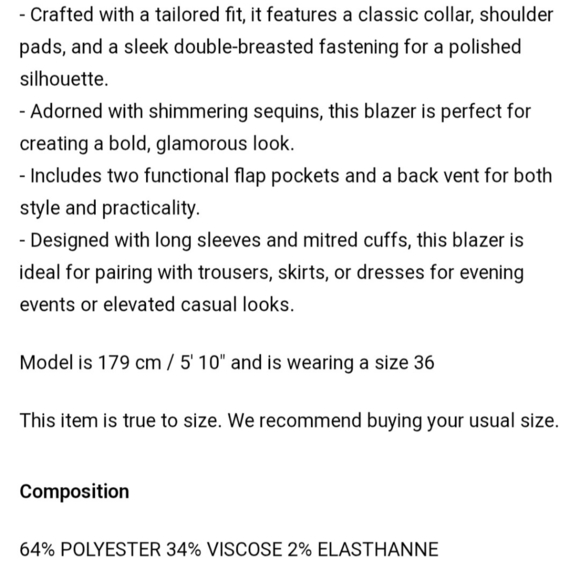 ZADIG & VOLTAIRE Sequin Black Blazer. NWT - Picture 8 of 12